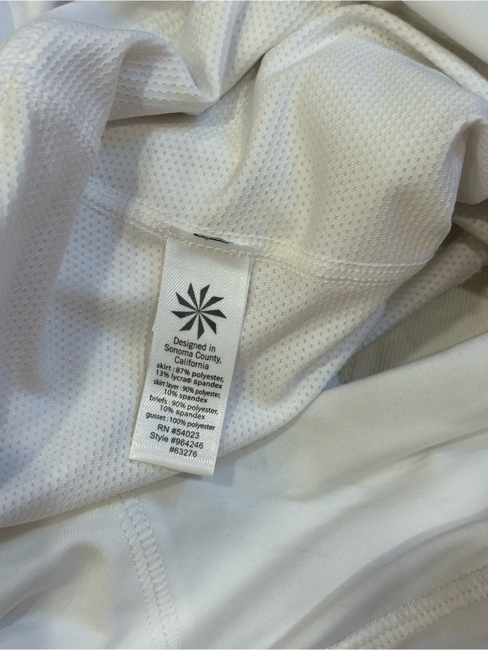 Athleta Split Time White Tennis Skort Activewear Sporty Skirt Women's XL - Picture 11 of 11